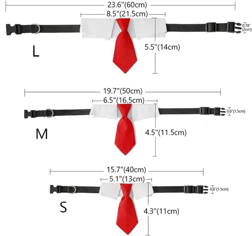 Miniatura 7 de Collar ajustable para perros pequeños, medianos y grandes, corbata de cumpleaños para perros (mediano, cuadros rojos/negros)
