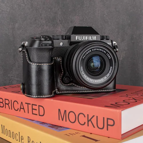 Miniatura 6 de MUZIRI KINOKOO Funda para cámara Fujifilm Fuji XS20/X-S20, estilo retro de piel sintética Fuji XS20 Funda protectora con agarre de mano y diseño