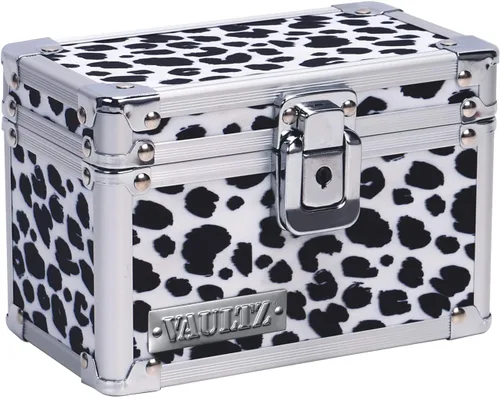 Miniatura 6 de Vaultz VZ01169 Archivador con candado para tarjetas de índice con tapa abatible - Capacidad para 350 tarjetas de 7,6 x 12,7 cm, color negro