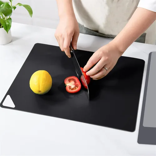 Miniatura 6 de WK - Tablas de cortar de plástico flexible para la cocina, alfombrilla de corte flexible antideslizante, láminas de corte delgadas, sin BPA, aptas