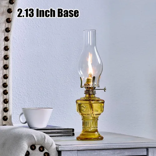 Miniatura 4 de Base de 2.13 pulgadas por lámpara de aceite de 6.5 pulgadas, reemplazo de chimenea, globo de queroseno alto, lámparas de aceite transparente, globo
