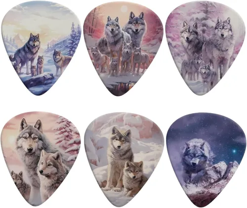 Miniatura 16 de KEIAHUAN Cool Skull - Púas de guitarra – Plectros triángulos clásicos para bajos, guitarras acústicas y eléctricas – Púas pesadas para guitarristas