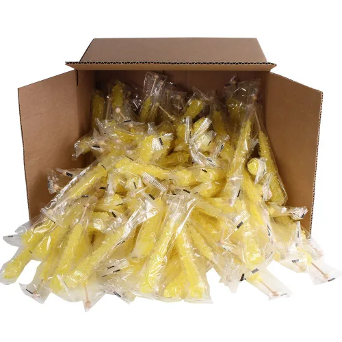 Miniatura 102 de Palitos de caramelo de roca extragrandes: 12 paletas de cereza rosa – envueltas individualmente – Palitos de caramelo de roca de cristal