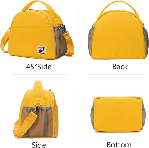 Miniatura 3 de NOL Natural Organic Lifestyle Bolsa de Almuerzo Aislada Bolsa Refrigeradora para Mujeres de Nylon Impermeable Ligera Caja de Almuerzo Organizadora