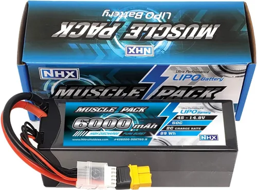 Miniatura 2 de NHX Muscle Pack 4S 14.8V 6000mAh 50C - Batería Lipo con conector XT60