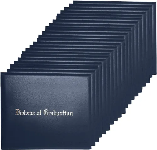 Miniatura 20 de Funda para diploma de 8.5 x 11 pulgadas, certificado acolchado de cuero sintético de graduación (negro)
