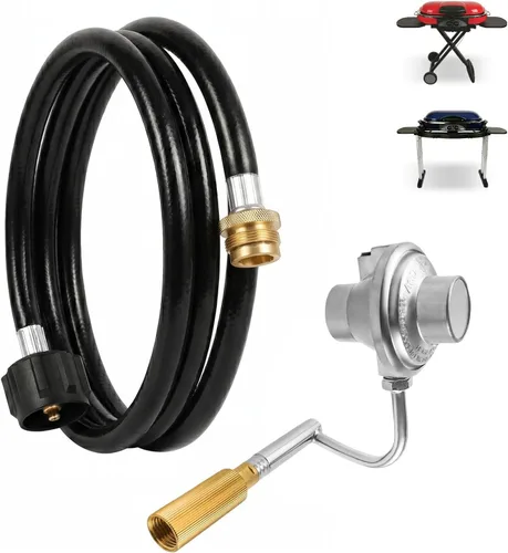Miniatura 10 de 5430 Regulador de estufa de parrilla con adaptador de propano de 5 pies de repuesto para estufa de propano Coleman, compatible con 5442, 5413,5444