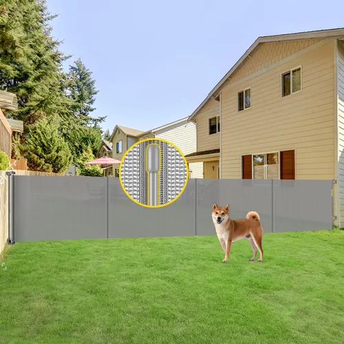 Miniatura 22 de Puertas retráctiles reforzadas para bebés de 42" de alto x 100" extra anchas para entradas de puertas, puerta extra alta para mascotas con barras