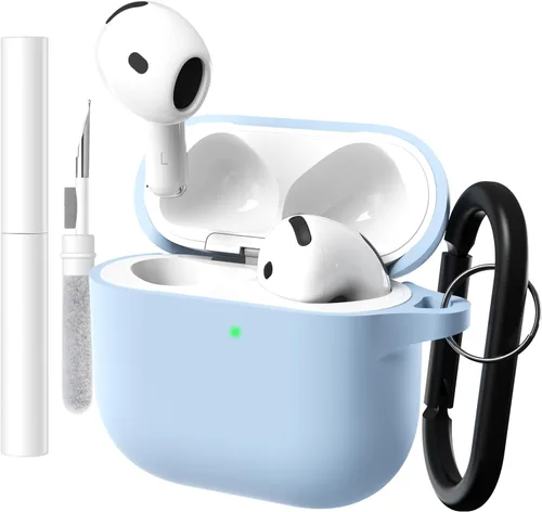 Miniatura 7 de Brujula Funda protectora de silicona para AirPods 4 con ANC, compatible con AirPods de 4ª generación 2024 (Avocado, AirPods 4 con ANC)