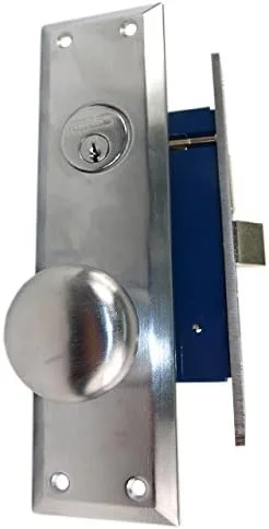Em-D-Kay (como las marcas 91A/26D) 510026AL cromo satinado 26D mano izquierda cerradura de entrada de embutir resistente, montaje en superficie