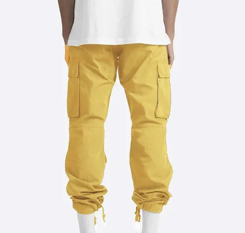 Miniatura 4 de Pantalones deportivos de estilo cargo con cordón para hombre, pantalones deportivos de moda al aire libre, pantalones deportivos casuales de pierna