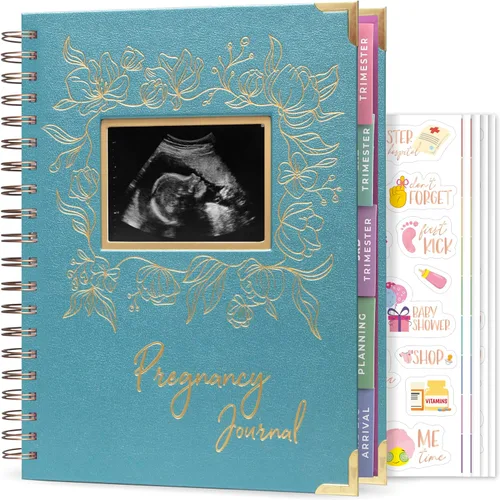 Miniatura 19 de Clever Fox Diario de embarazo y libro de recuerdos – Agenda de embarazo y cuaderno para futuras mamás – Recuerdo del bebé, regalo para madres