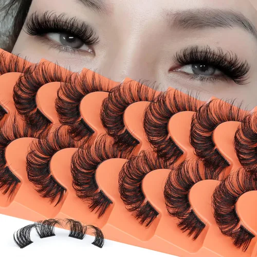 Miniatura 8 de Extensiones de pestañas de racimo naturales, rizado D, pestañas postizas individuales y dispersas, para colocar en casa, multipack de extensiones