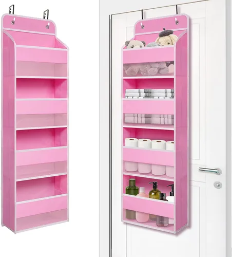 Miniatura 8 de Giraffe Creation Organizador para colgar sobre puerta con 4 bolsillos de gran capacidad, organizador de almacenamiento para colgar para armario
