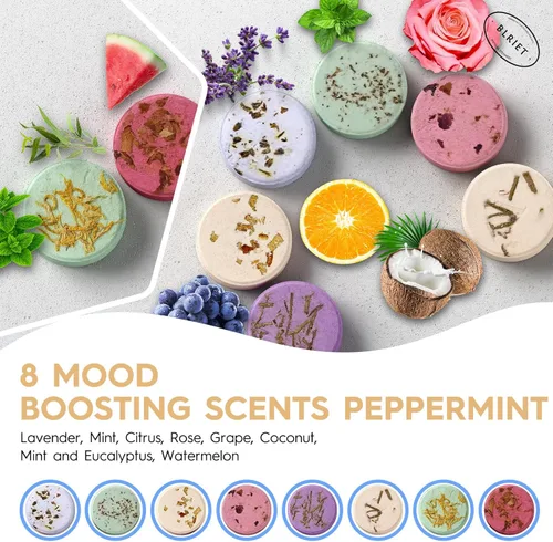 Miniatura 3 de Vaporizadores de ducha, aromaterapia, regalos para el día de la madre, paquete de 8 bombas de ducha con aromas de frutas con aceites esenciales