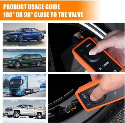 Miniatura 7 de TPMS Herramienta de reaprendizaje para sensor de neumáticos GM, herramienta de programación TPMS, EL-50448 OEC T5 Sistema de activación y reinicio