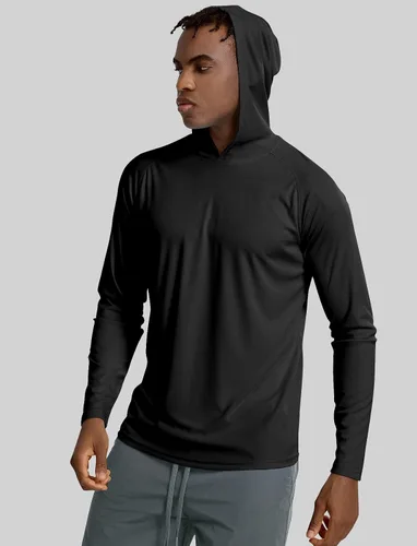 Miniatura 7 de Zengjo Sudadera ligera con capucha para hombre, manga larga con capucha