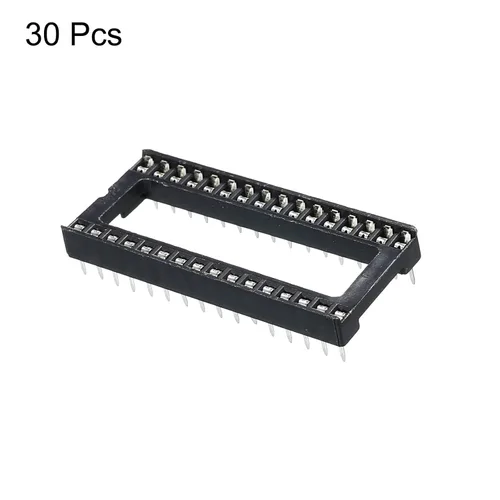 Miniatura 3 de MECCANIXITY DIP IC Chip Adaptador de zócalo Plano Pin 32P 0.100 in Paso 0.591 in IC Socket para placa PCB, paquete de 30