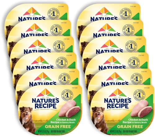 Miniatura 10 de Nature's Recipe Receta de pollo sin granos en caldo sabroso alimento húmedo para perros, taza de 2.75 onzas, 12