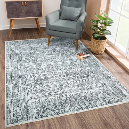 Miniatura 36 de Bloom Rugs Alfombra lavable antideslizante de 2 x 3 pies, color azul/verde/mandarina, alfombra tradicional oriental para sala de estar, dormitorio