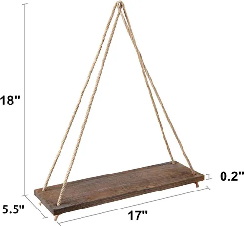 Miniatura 3 de Mkono – Estantería flotante de madera para colgar en la pared, estilo rústico, juego de 3 estantes de pared, organizador para el hogar, estanterías