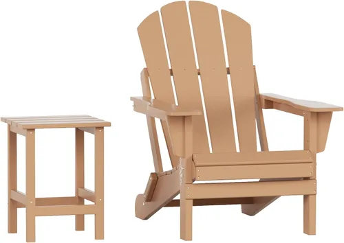 Miniatura 28 de WO Home Furniture - Juego de 3 sillas plegables para exteriores, mesa auxiliar, resistente a la intemperie y a los rayos UV, para césped, jardín