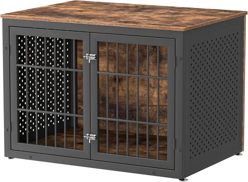 Miniatura 17 de rehomerance Jaula para Perros de Servicio Pesado de 26 Pulgadas para Perros Pequeños, Perrera de Metal para Perros con Alta Ansiedad, Jaula