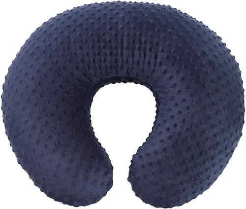 Minky - Funda de almohada para lactancia materna, en forma de U, para bebé, niño y niña, solo funda (azul marino)