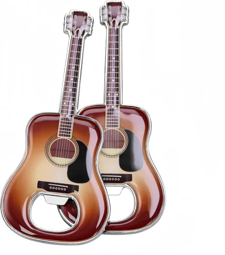 Juego de 2 piezas para abrebotellas de guitarra, cerveza en forma de guitarra, abridor de botellas, guitarra, regalo para bebedores, amantes de la