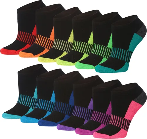 Miniatura 20 de Tipi Toe Women’s 12 Pack Cushioned Low Cut Socks – Breathable, Moisture-Wicking Athletic Comfort for Running & Daily Wear