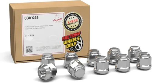 Miniatura 14 de Wheel Accessories Parts 20 tuercas de llanta estilo OEM M14x1.5 14x1.5 de 1.10 pulgadas de largo, color negro, 7/8 pulgadas, 0.866 in, hexagonales