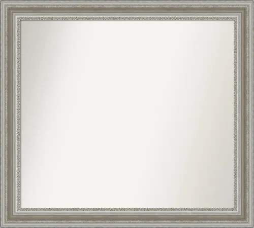 Miniatura 61 de Amanti Art Espejo de baño plateado para sobre el fregadero, 26 x 26 pulgadas, espejo cuadrado de plata antigua, marco de madera tradicional mediano