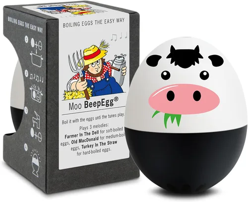 Miniatura 12 de Rooster Beepegg – Temporizador de huevos para hervir huevos – Cocina musical para huevos suaves, medianos y duros – Seguro para alimentos