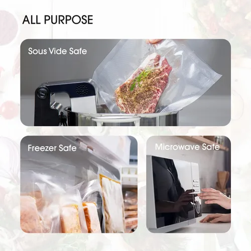 Miniatura 4 de Vesta Precision - Rollos de bolsas selladoras al vacío de 5 mil de grosor, 3 rollos de 11 pulgadas x 16 pies y 2 rollos de 8 pulgadas x 20 pies