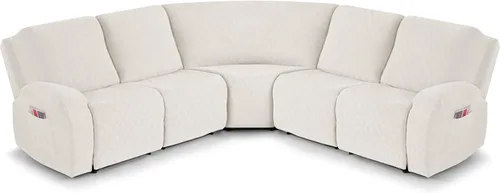 Miniatura 10 de VANSOFY Fundas de Sofá Seccional Reclinable Extra Grandes, Fundas Lavables de 5 Piezas para Sofá Seccional en Forma de L con Asiento de Esquina