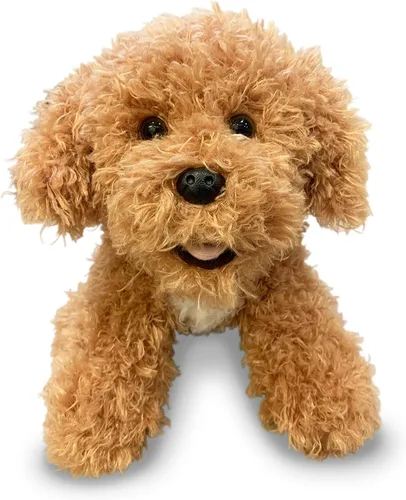 Juguete de peluche súper suave para perros, cachorro de labrador, color crema, 13 pulgadas, ideal para niños y adultos, compañero de peluche para
