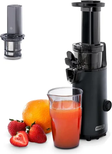 Miniatura 12 de DASH Exprimidor Lento Masticador Compacto Deluxe, Exprimidor de Prensa en Frío Fácil de Limpiar con Cepillo, Taza Medidora de Pulpa, Accesorio