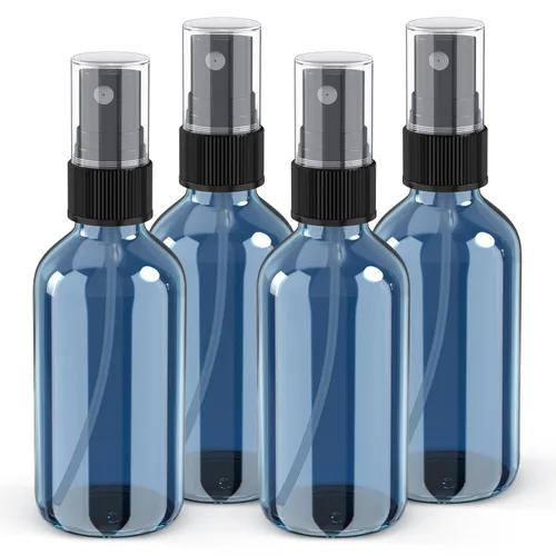 Miniatura 9 de Wedama Mini botellas de spray de vidrio de 2 onzas, botellas pequeñas vacías con cuentagotas de embudo, niebla fina para cabello, viajes, plantas