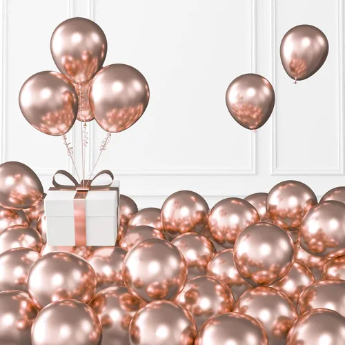 Miniatura 63 de KALOR Globos dorados champagne, 100 piezas de 5 pulgadas de globos mini de látex mate para arco de guirnalda de globos, decoración de cumpleaños