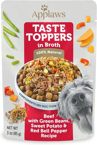 Miniatura 6 de Applaws Taste Toppers - Decoración de comida para perros sin granos, ingredientes limitados, selección de variedad en caldo (6 bolsas de 3 onzas)