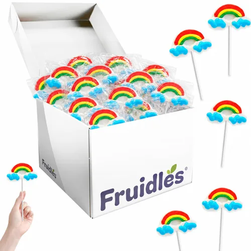 Miniatura 10 de 12 unidades de caramelos con forma de arco iris, ideales para rellenos de bolsas de golosinas, envueltos individualmente (paquete de 12)