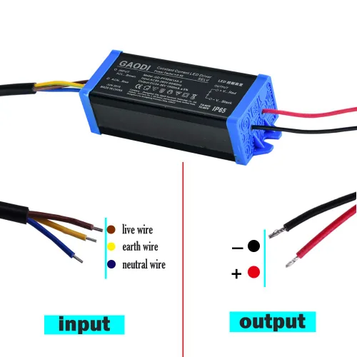 Miniatura 4 de Transformadores/conductor de corriente constante al aire libre de 50W, AC85-265V, DC24-36V 1500mA aislado, IP65 impermeable, adaptador de fuente