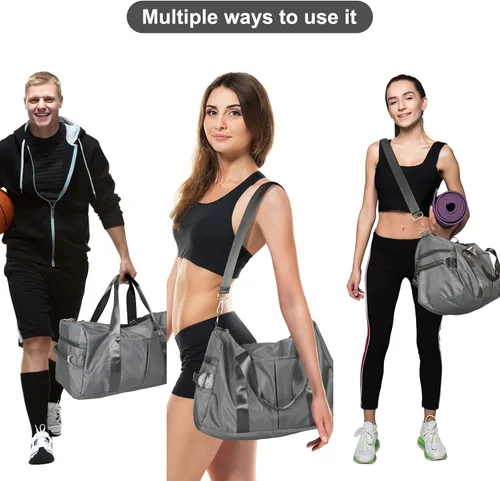 Miniatura 5 de Bolsa de gimnasio, Gris, Sencillo
