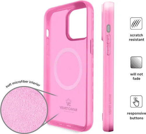 Miniatura 6 de VELVET CAVIAR Funda para iPhone 15, compatible con MagSafe, probada contra caídas de 10 pies, fundas protectoras de diseño, leopardo color rosa