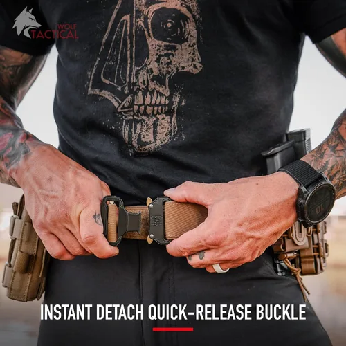Miniatura 5 de WOLF TACTICAL Molle Battle Belt Lite - Cinturón de combate de liberación rápida de 1.75 pulgadas Negro
