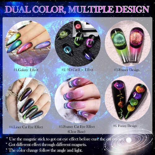 Miniatura 4 de Juego de esmalte de uñas de gel ojo de gato 9D de 12 colores, esmalte de gel ojo de gato con imán, esmalte de uñas de ojo de gato magnético