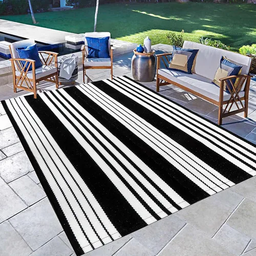 Miniatura 11 de Tiveney Tapete de 2 x 3 pulgadas para puerta delantera, color negro y caqui, tapetes de bienvenida para puertas exteriores, lavables, reversibles