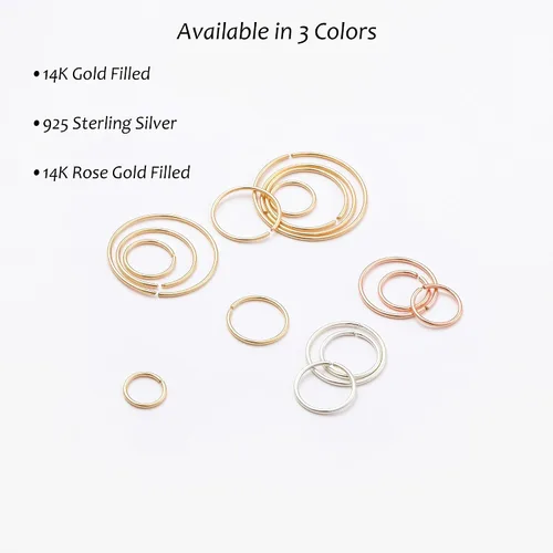 Miniatura 3 de Small Thin Hoop Earrings for Women,Tiny Huggie Hoop Rings for Cartilage,Helix,Targus,Conch,Nose,22g/24g/20g,14K Gold Filled/Sterling Silver/Rose
