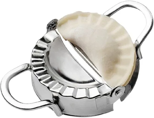 2 piezas de acero inoxidable para hacer albóndigas para envolver moldes de masa, ravioles, cortador de prensa para la cocina del hogar