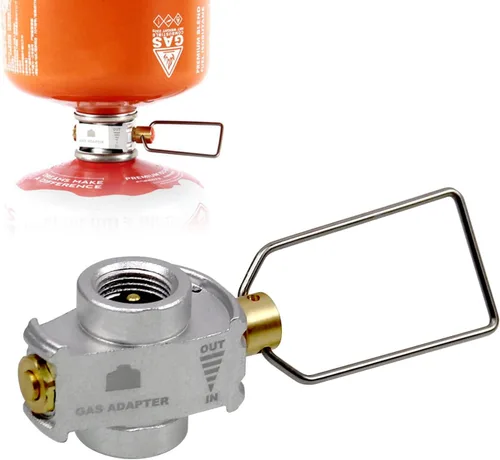 Miniatura 7 de Kit de Adaptador de Recarga de Gas RULLINE para Estufas de Camping - Juego de Adaptador de Recarga de Botella de Válvula EN417 Lindal para Tanques